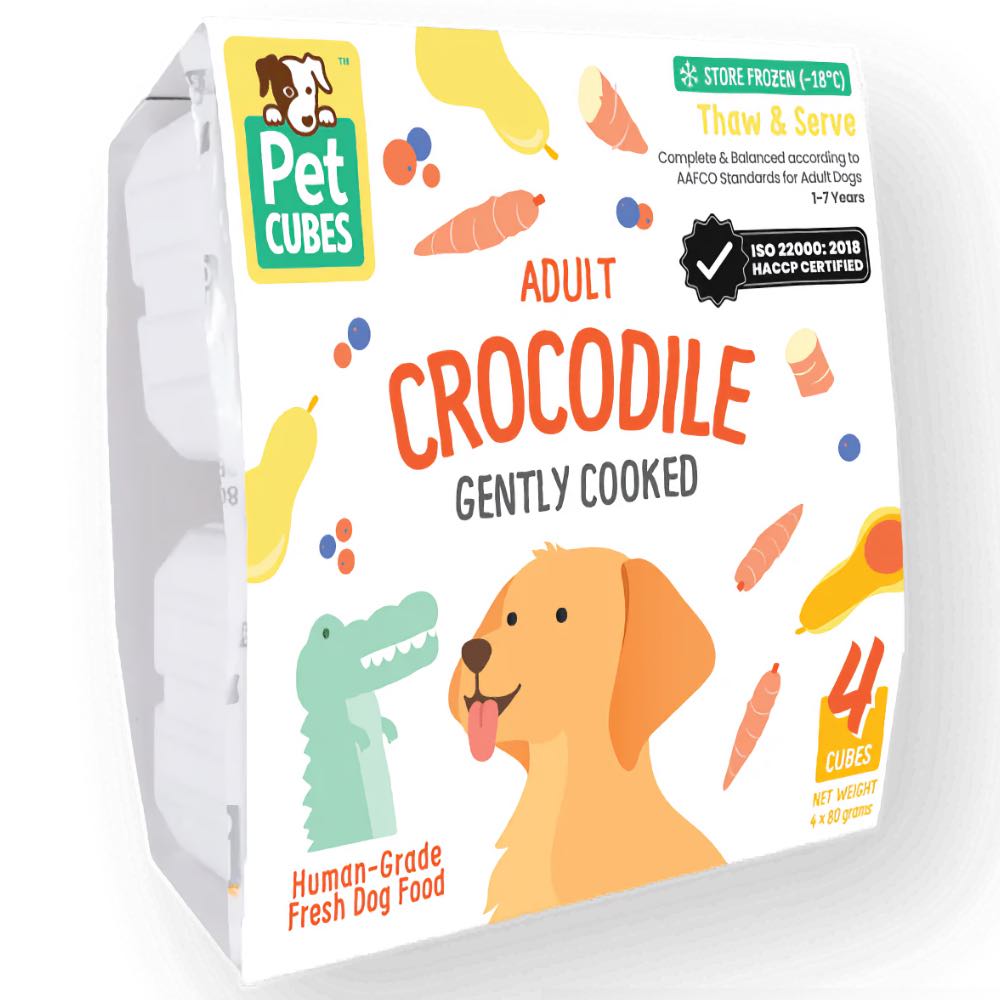 PetCubes Gently Cooked Crocodile Grain-Free Frozen Dog Food 2.24kg