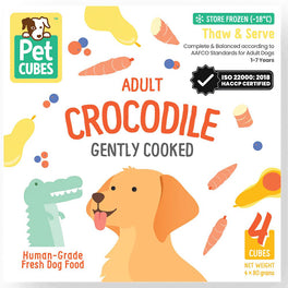 PetCubes Gently Cooked Crocodile Grain-Free Frozen Dog Food 2.24kg