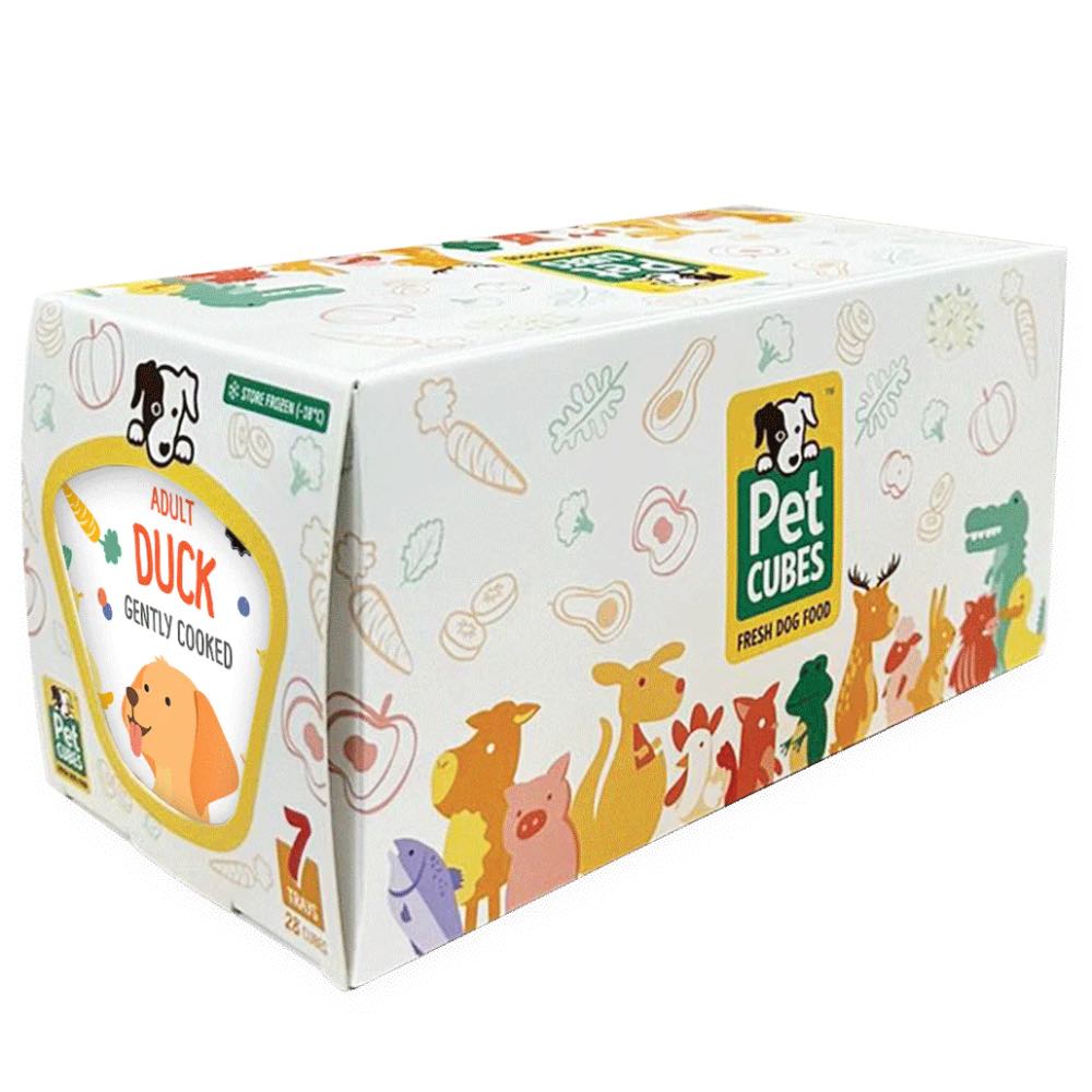 PetCubes Gently Cooked Duck Grain-Free Frozen Dog Food 2.24kg