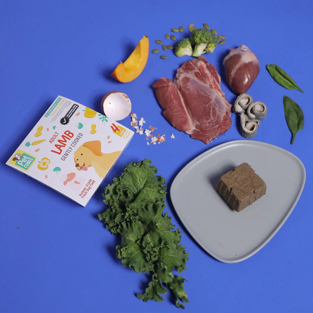 PetCubes Gently Cooked Lamb Grain-Free Frozen Dog Food 2.24kg