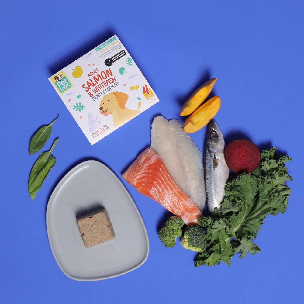 PetCubes Gently Cooked Salmon & Whitefish Grain-Free Frozen Dog Food 2.24kg - Kohepets