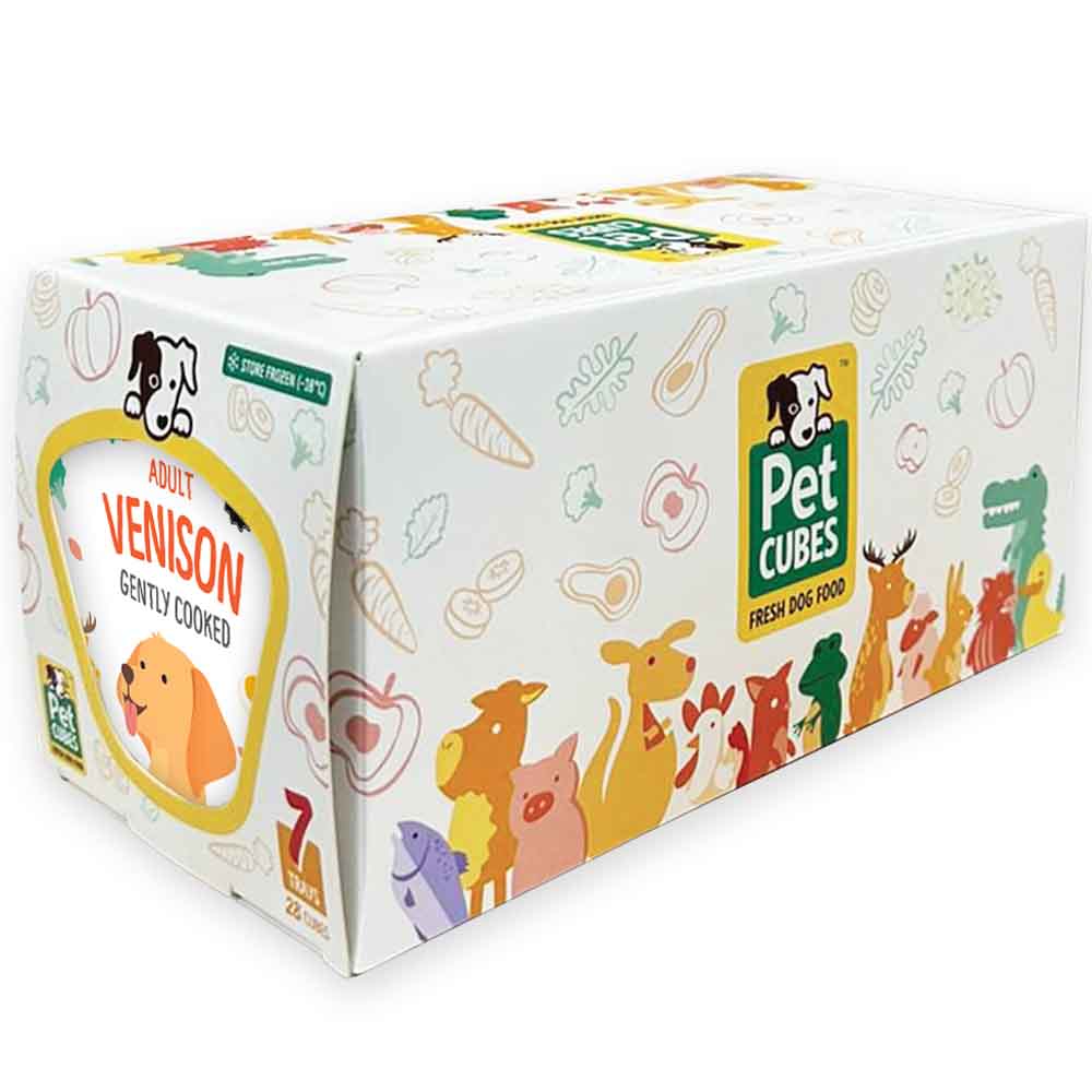 PetCubes Gently Cooked Venison Grain-Free Frozen Dog Food 2.24kg