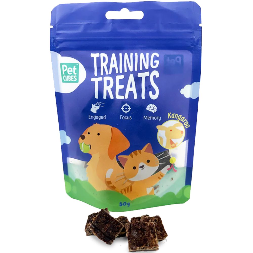 PetCubes Kangaroo Air Dried Training Treats For Cats & Dogs 50g