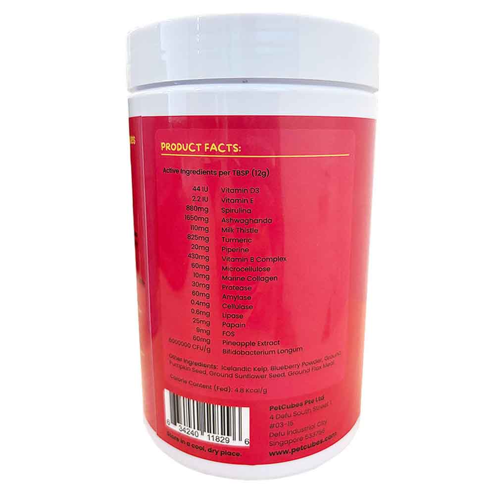 Petcubes Longevity Boost Supplement For Cats & Dogs 450g