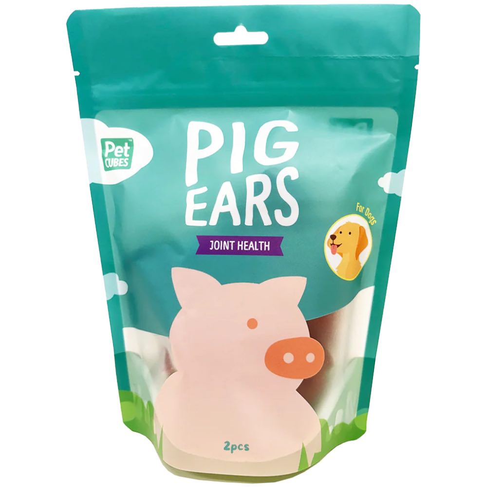 PetCubes Pig Ears Grain-Free Dog Treats 2pc