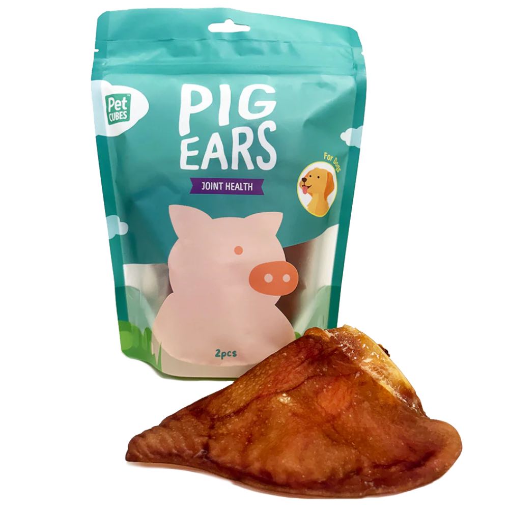 PetCubes Pig Ears Grain-Free Dog Treats 2pc