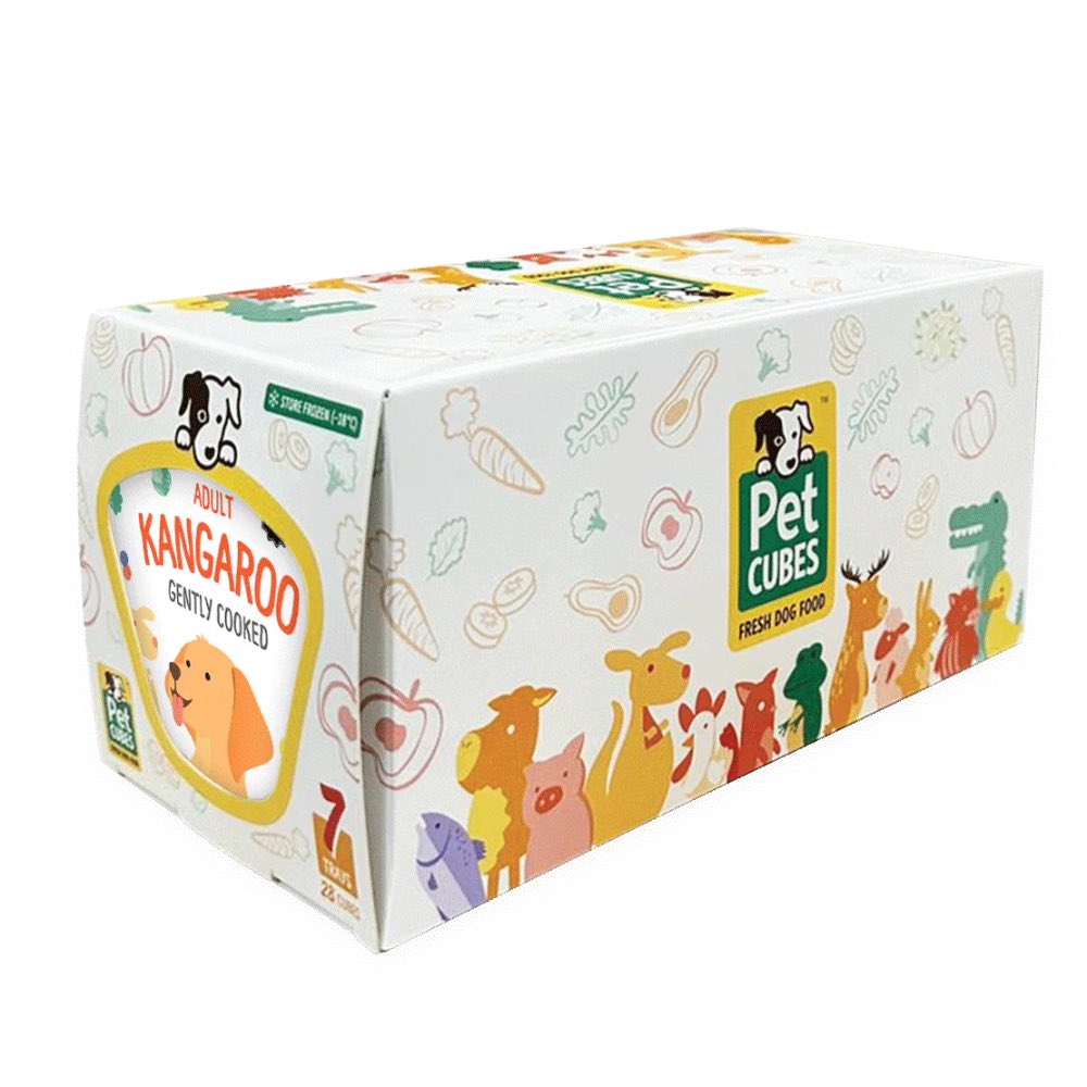 PetCubes Gently Cooked Kangaroo Grain-Free Frozen Dog Food 2.24kg