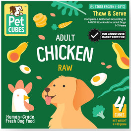 PetCubes Raw Chicken Grain-Free Frozen Dog Food 2.25kg