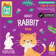 PetCubes Raw Rabbit Frozen Cat Food 1.28kg
