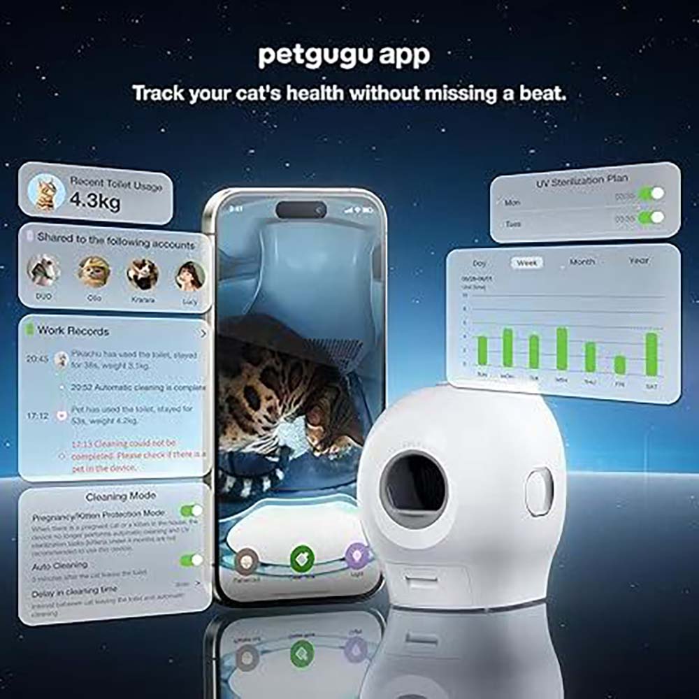 Petgugu Self Flushing Smart Toilet Cat Litter Box (Pre-Order)
