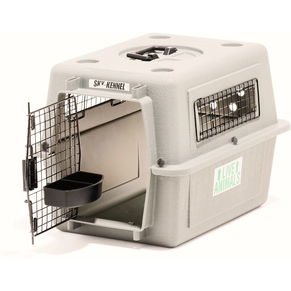 Petmate Sky Kennel IATA Approved Pet Carrier (Light Grey)