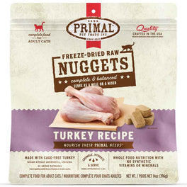 Primal Turkey Freeze-Dried Raw Nuggets CAT Food 14oz - Kohepets