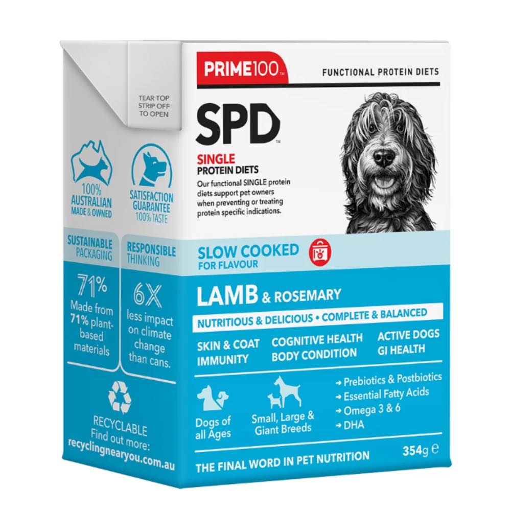 Prime100 SPD Slow Cooked Lamb & Rosemary Potato Wet Dog Food 354g - Kohepets