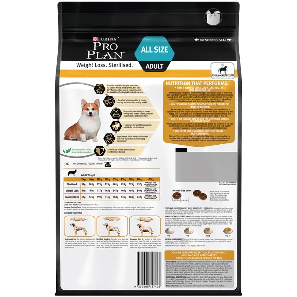 Pro Plan Weight Loss Sterilised Adult Chicken Dry Dog Food