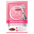 Purina One Healthy Kitten Chicken in Gravy Pouch Cat Food 70g x 12
