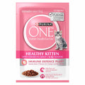 Purina One Healthy Kitten Chicken in Gravy Pouch Cat Food 70g x 12