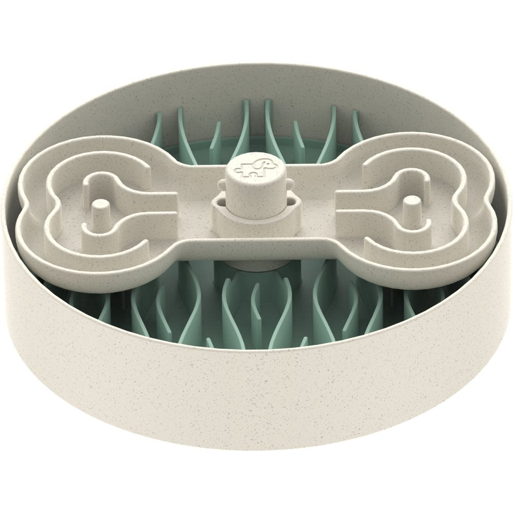 Puzzle Feeder Interactive Dog Bowl (Broken Wave, Green)