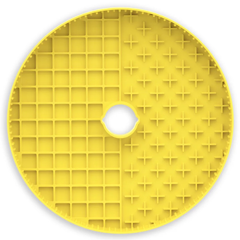 Puzzle Feeder Interactive Dog Bowl Licking Mat Accessory (Yellow) - Kohepets