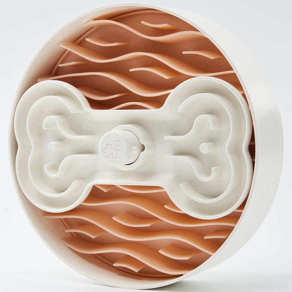 KOHE-VERSARY 10% OFF: Puzzle Feeder Interactive Dog Bowl (Broken Wave, Pink)