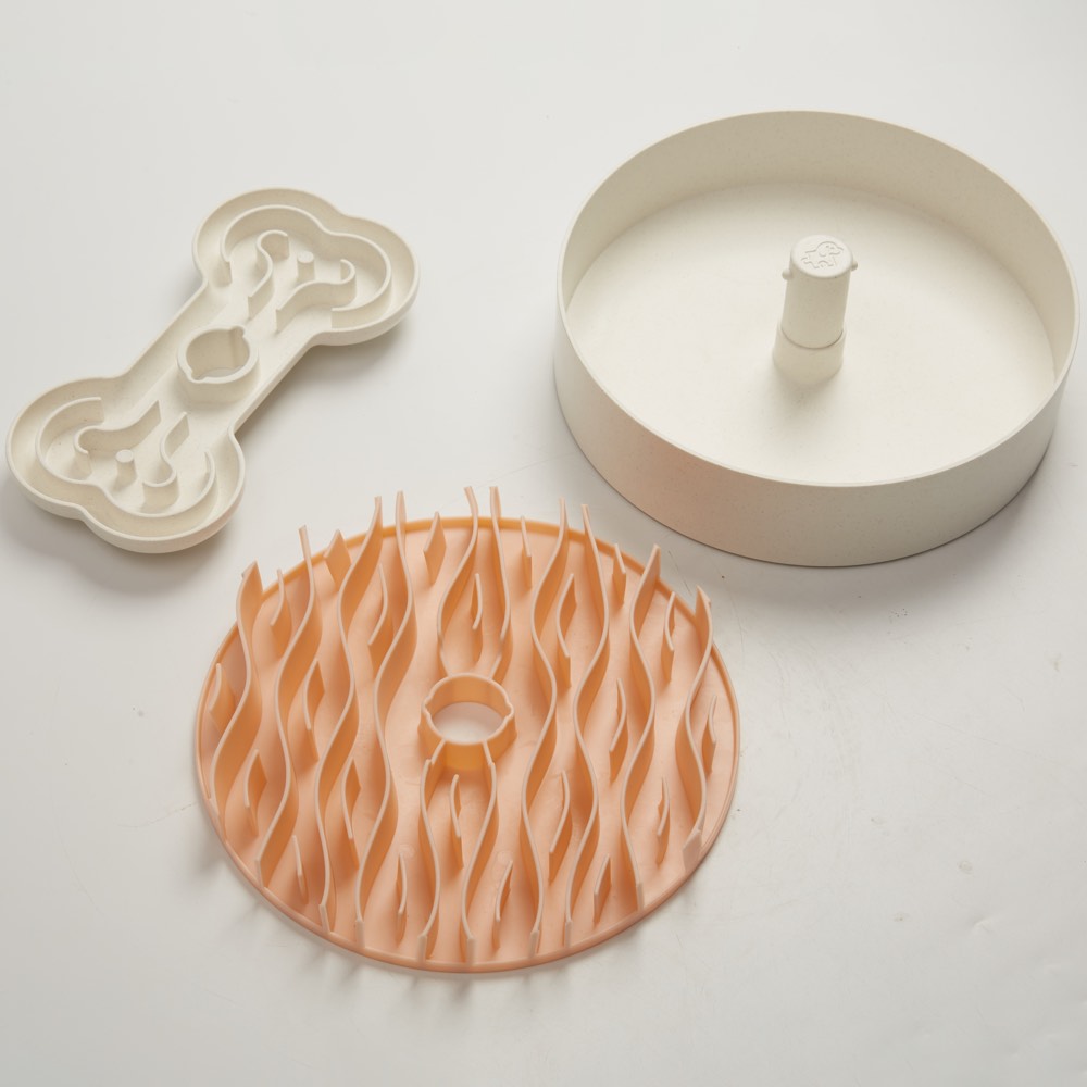 KOHE-VERSARY 10% OFF: Puzzle Feeder Interactive Dog Bowl (Broken Wave, Pink)