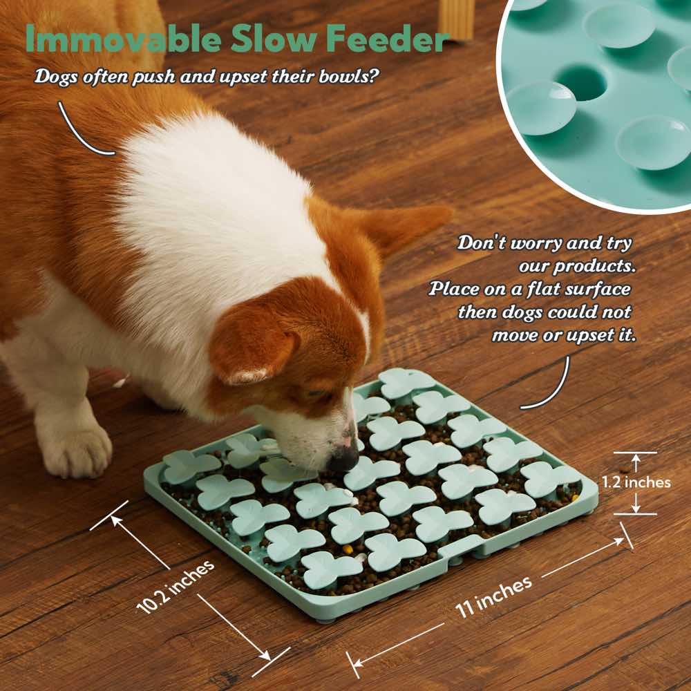 KOHE-VERSARY 10% OFF: Puzzle Feeder Interactive Dog Slow Feeder Mat (Green)