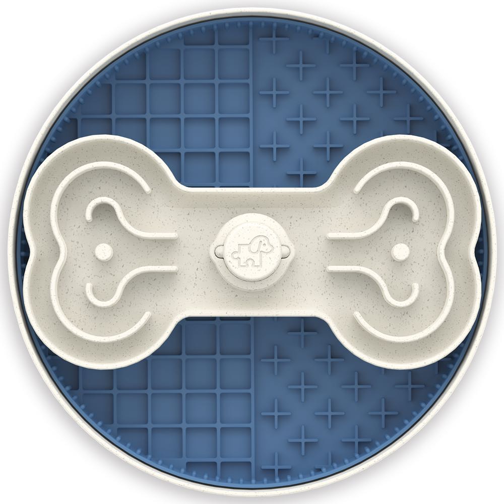 Puzzle Feeder Lick Interactive Dog Bowl (Blue)