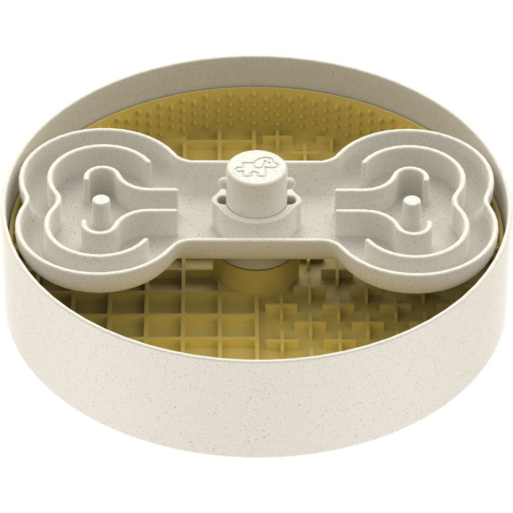 KOHE-VERSARY 10% OFF: Puzzle Feeder Lick Interactive Dog Bowl (Yellow)