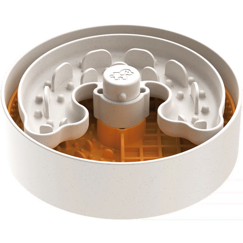 Puzzle Feeder Lite Lick Interactive Dog Bowl (Orange) - Kohepets