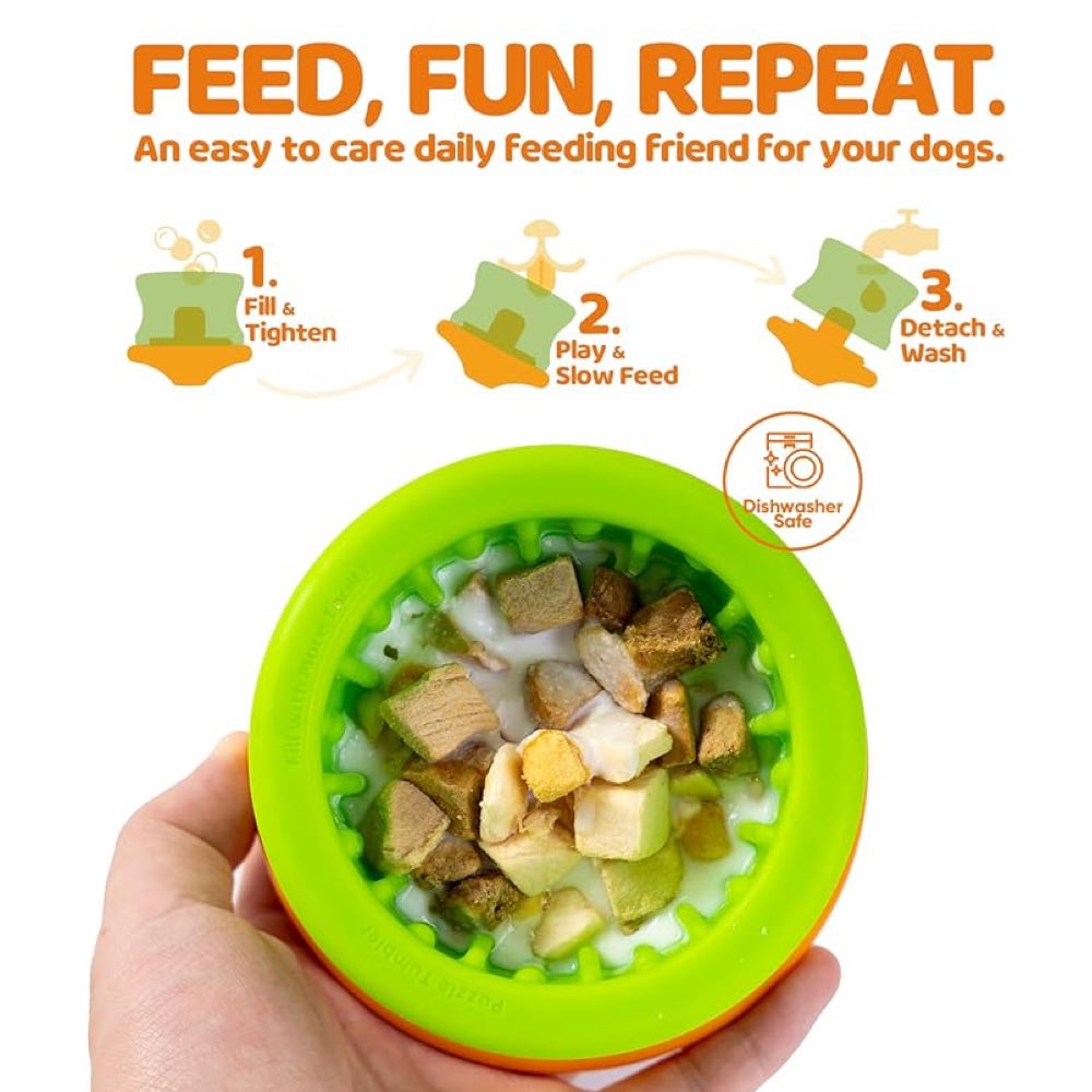 KOHE-VERSARY 10% OFF: Puzzle Feeder Tumbler Interactive Dog Toy (Small / Medium)