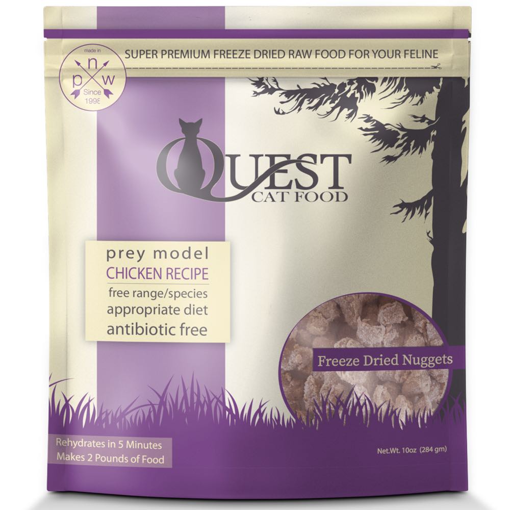 'BUNDLE DEAL': Quest Prey Model Chicken Recipe Grain-Free Freeze-Dried Raw Cat Food 10oz