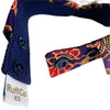RuffCo Handcrafted Bowtie Button Collar For Cats & Dogs (Blue Batik)