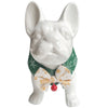 RuffCo Handcrafted Bowtie Button Collar For Cats & Dogs (Green Snowflake)