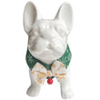 RuffCo Handcrafted Bowtie Button Collar For Cats & Dogs (Green Snowflake) - Kohepets