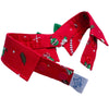 RuffCo Handcrafted Bowtie Button Collar For Cats & Dogs (Red Christmas)