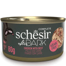 Schesir After Dark Chicken With Beef in Broth Grain-Free Adult Canned Cat Food 80g