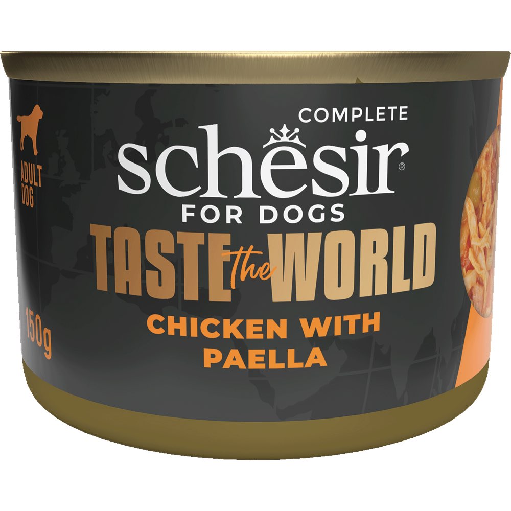 35% OFF: Schesir Taste The World Chicken With Paella Adult Canned Dog Food 150g
