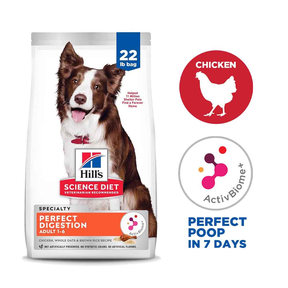 Science Diet Adult Perfect Digestion Chicken, Barley & Whole Oats Dry Dog Food
