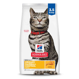 '20% OFF +FREE TREAT': Science Diet Adult Urinary & Hairball Control Chicken & Rice Dry Cat Food 3.5lb