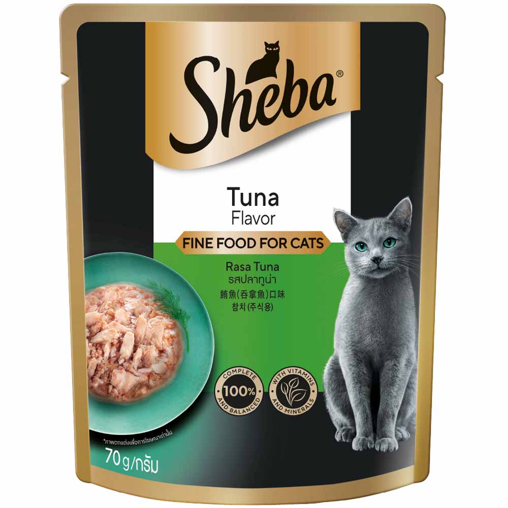 20% OFF: Sheba Tuna Pouch Cat Food 70g x 12