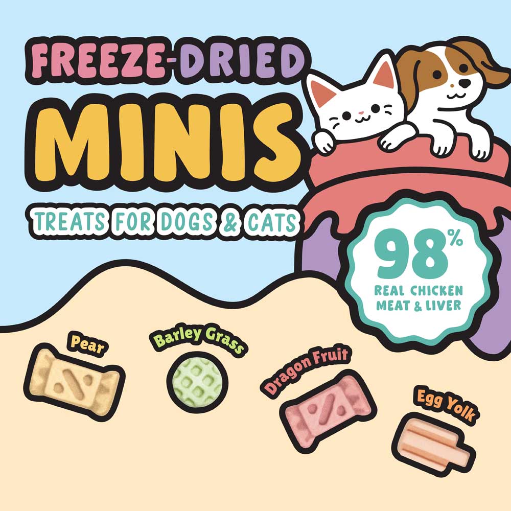 10% OFF: Singapaw Candy, Waffle & Ice Cream Freeze-Dried Mini Snacks Treats For Cats & Dogs 40g