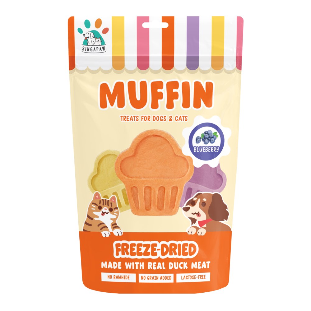 SingAPaw Freeze Dried Duck Muffin Treats For Cats & Dogs | Kohepets
