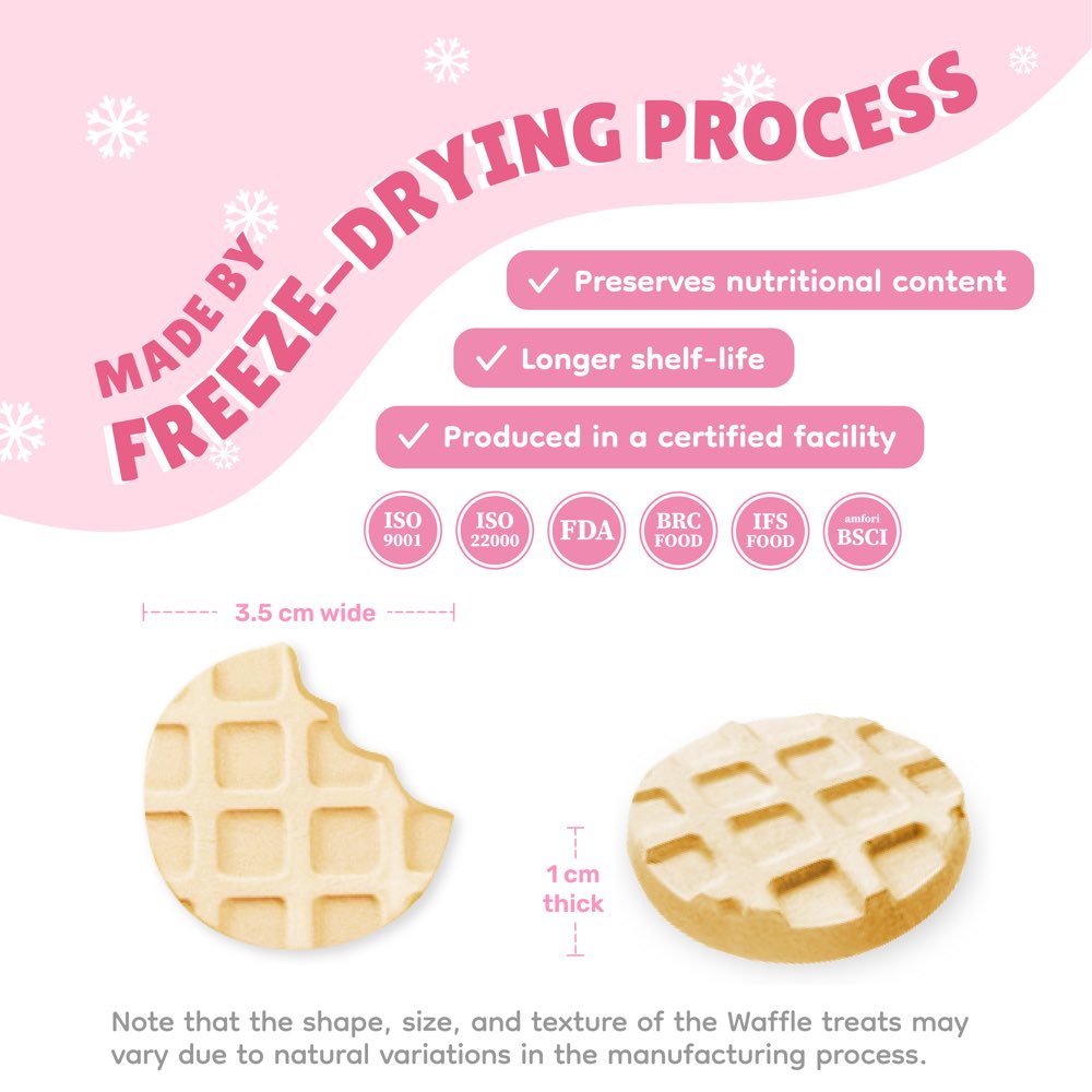 18% OFF: Singapaw Waffle Chicken & Goat Milk Grain-Free Freeze-Dried Treats For Cats & Dogs 120g