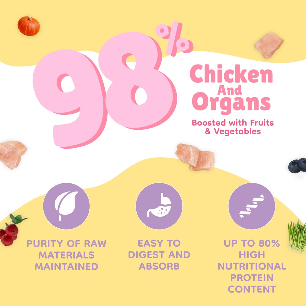 18% OFF: Singapaw Waffle Chicken & Goat Milk Grain-Free Freeze-Dried Treats For Cats & Dogs 120g