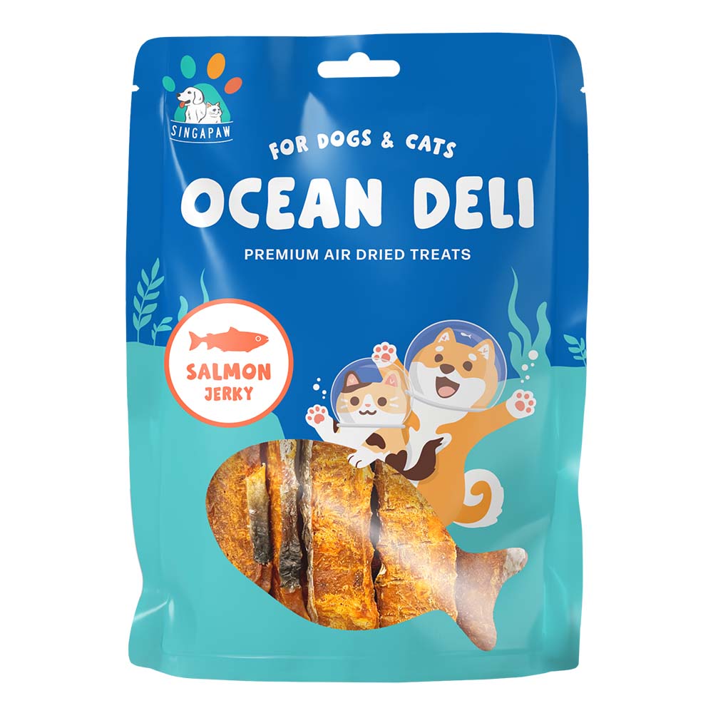 Singapaw Ocean Deli Salmon Prime Jerky Air-Dried Dog Treats 70g