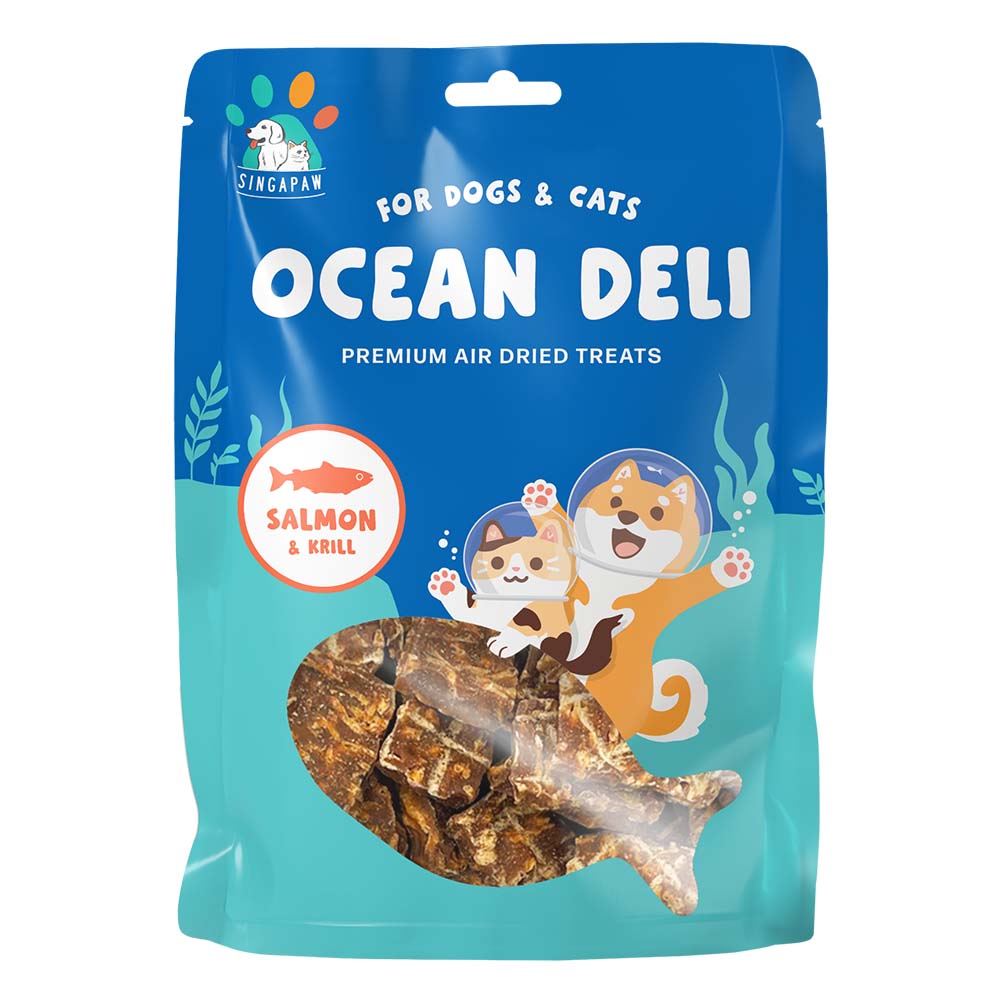 Singapaw Wild Alaskan Salmon & Krill Air-Dried Dog Treats 70g