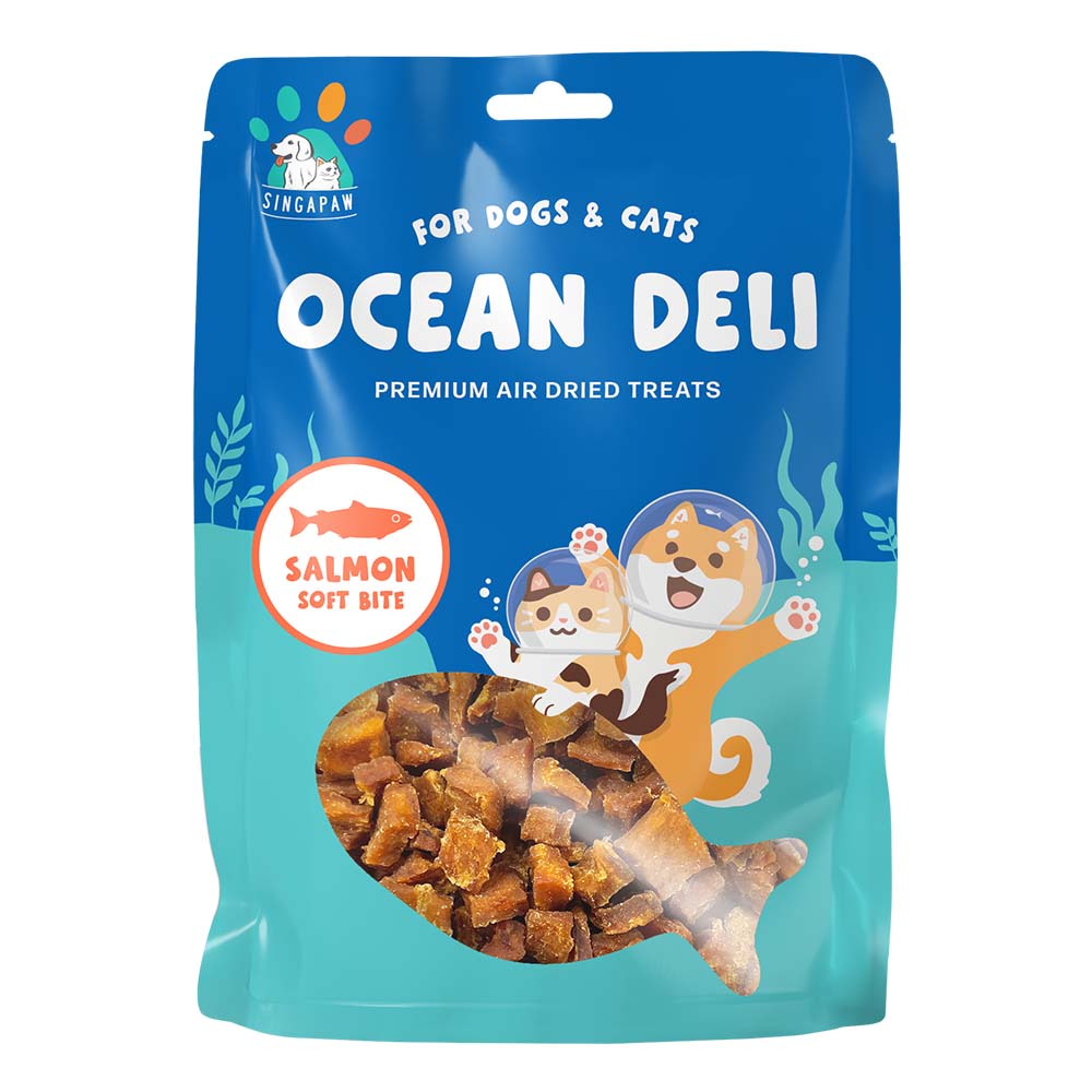 Singapaw Wild Alaskan Salmon Soft Bite Air-Dried Treats For Cats & Dogs 70g