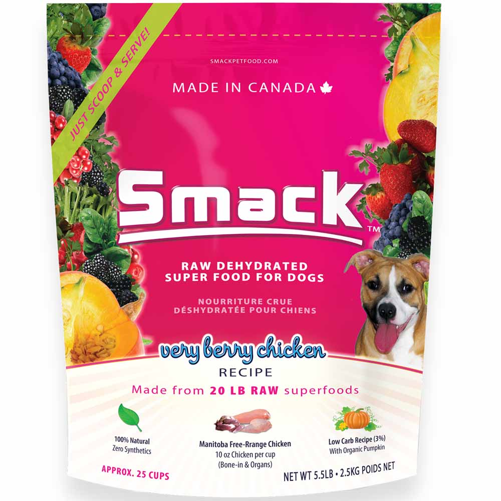 Smack Very Berry Chicken Raw Dehydrated Dog Food