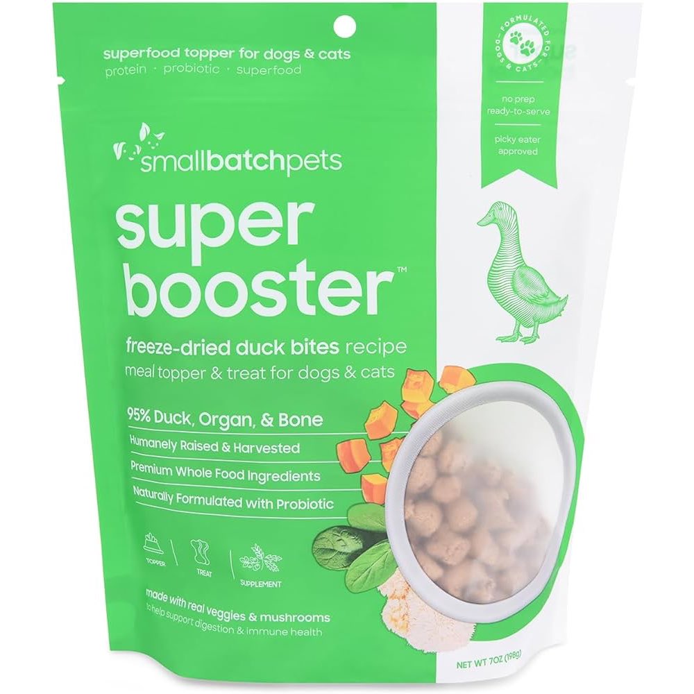 Smallbatch Super Booster Freeze Dried Duck Bites Cat & Dog Treats 7oz