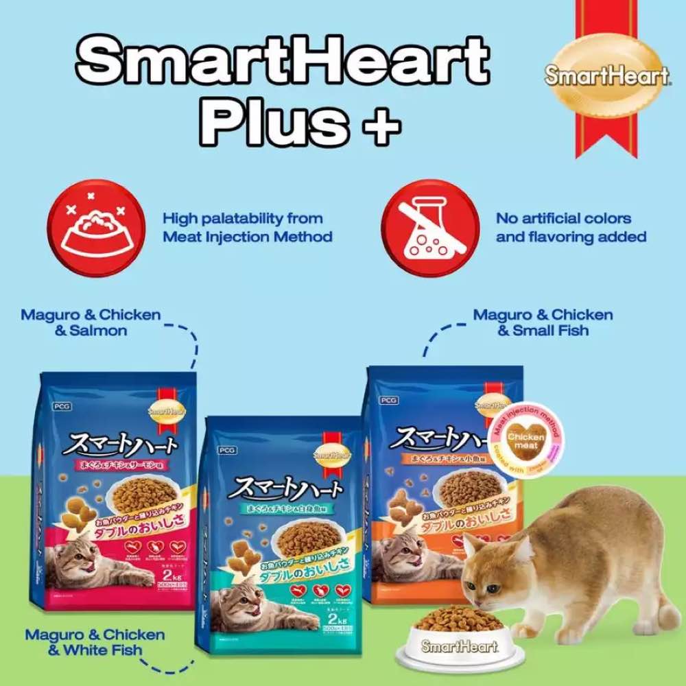 Smartheart Plus Adult Dry Cat Food 2kg - Kohepets