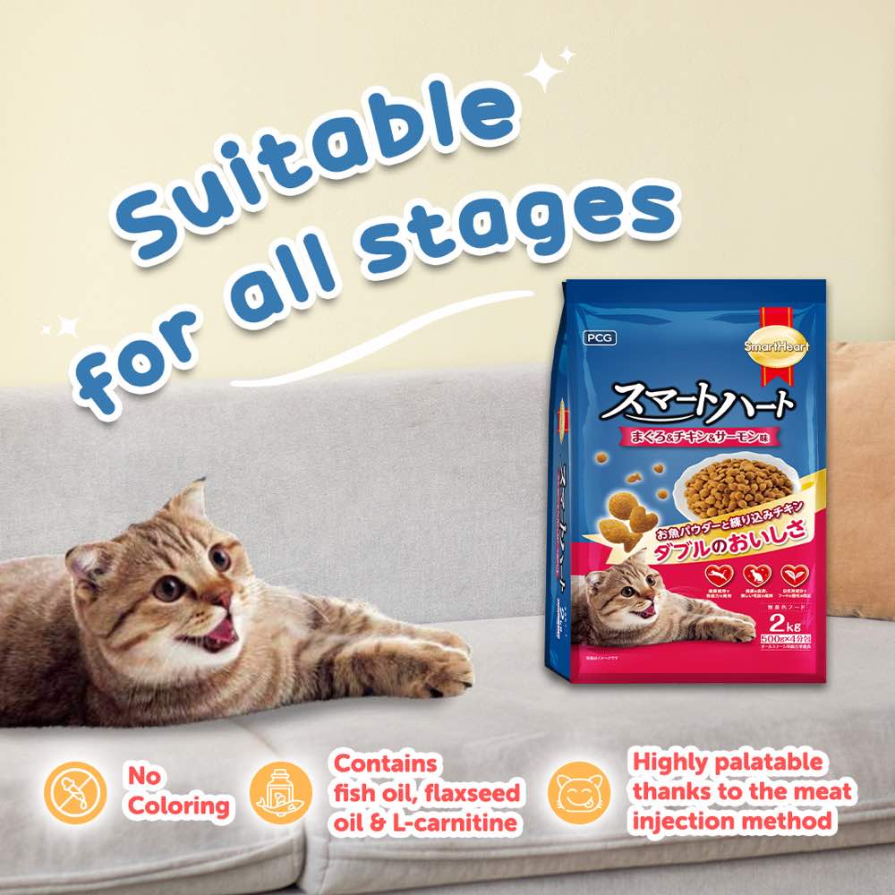 Smartheart Plus Adult Dry Cat Food 2kg - Kohepets